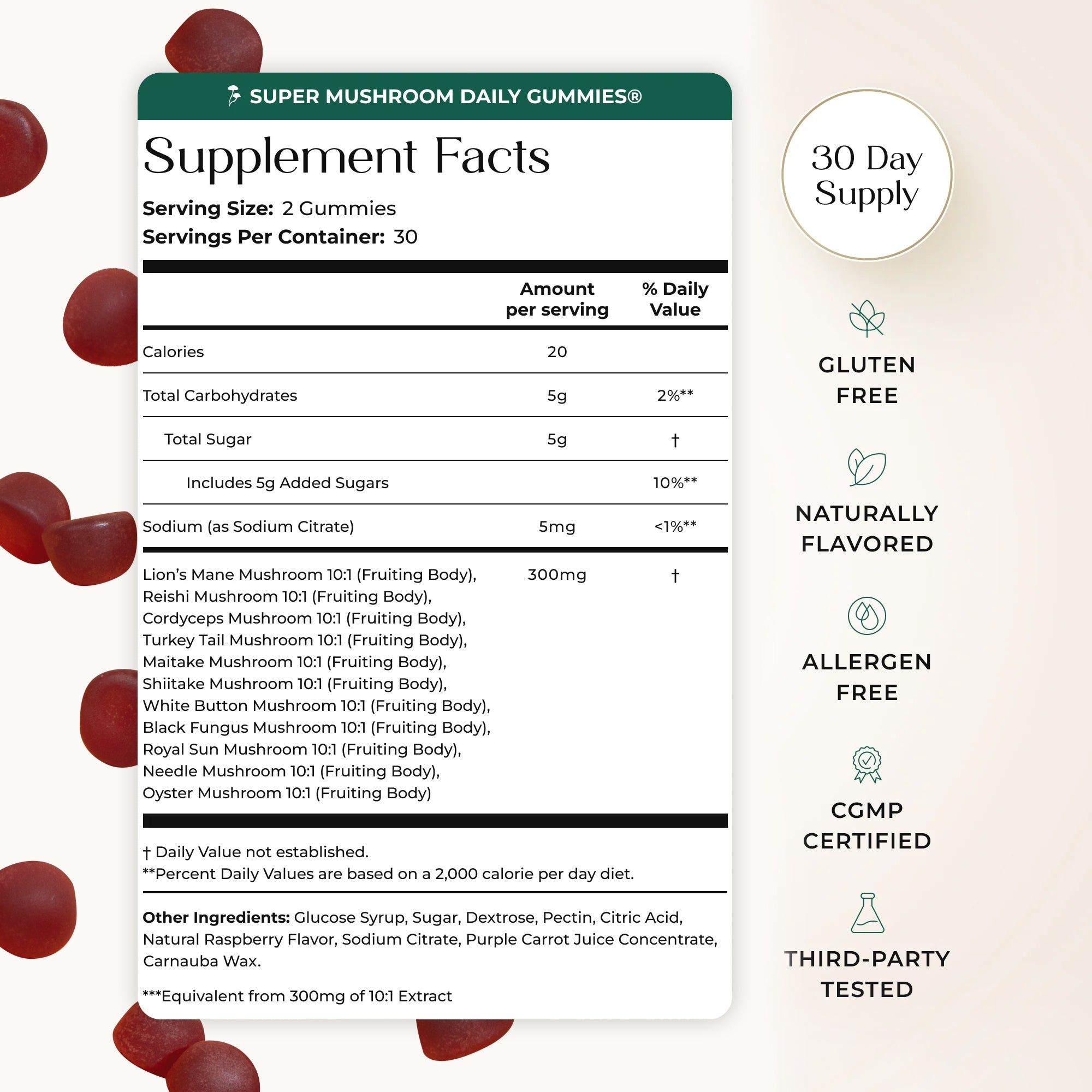 Super Mushroom Daily Gummies®
