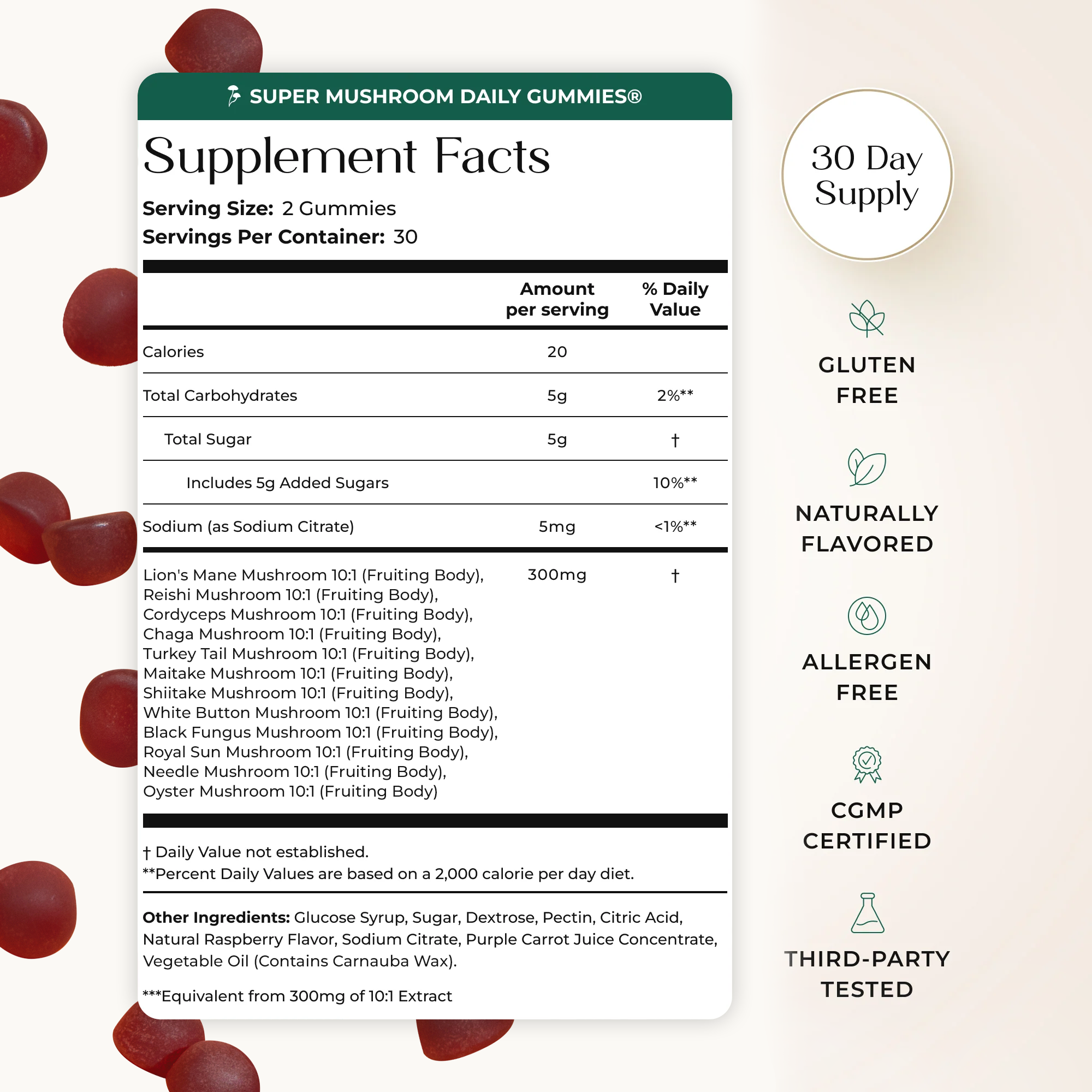 Super Mushroom Daily Gummies®
