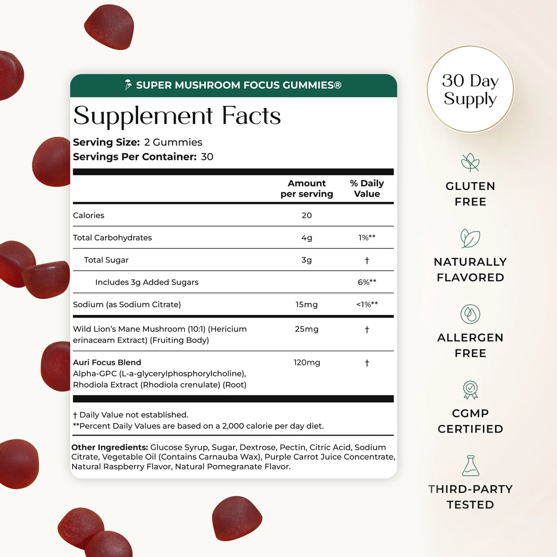 Super Mushroom Focus Gummies®