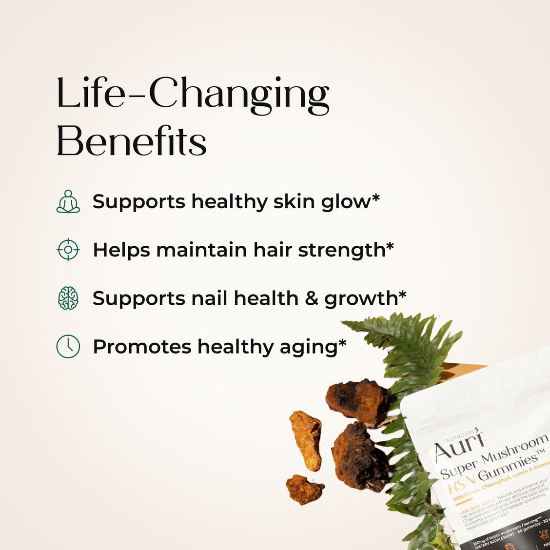 Super Mushroom HSN Gummies (Hair. Skin. Nails)®