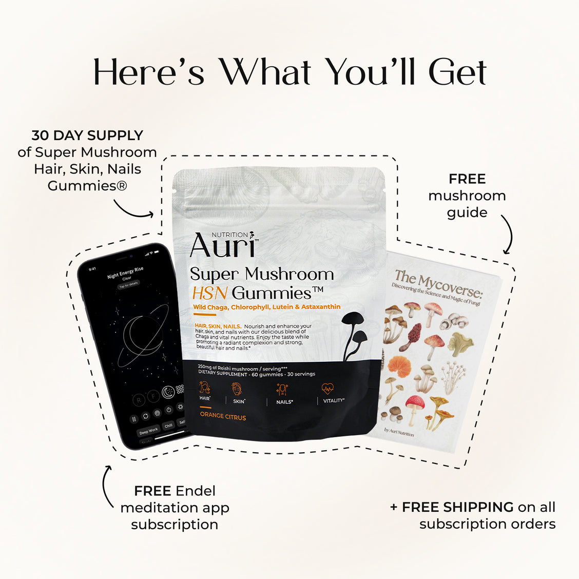 Super Mushroom HSN Gummies (Hair. Skin. Nails)®