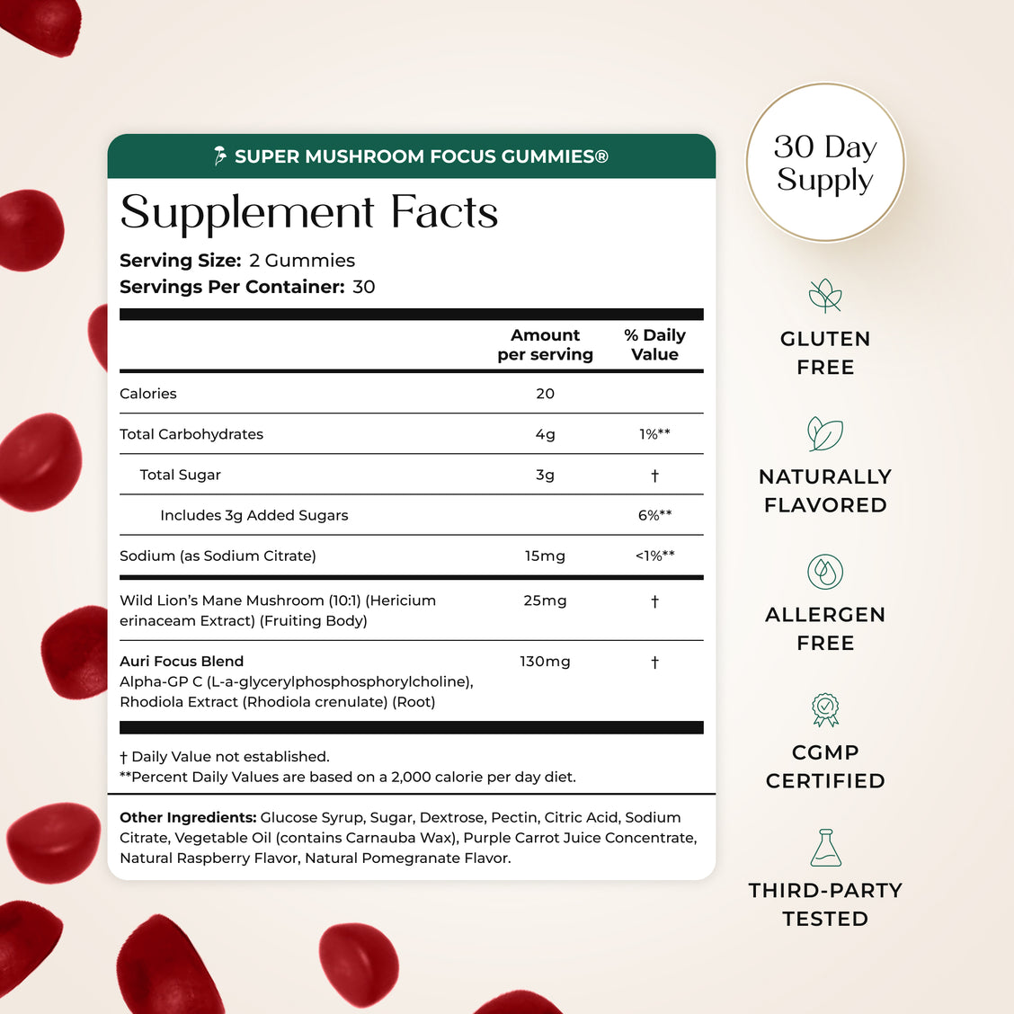 Super Mushroom Focus Gummies®